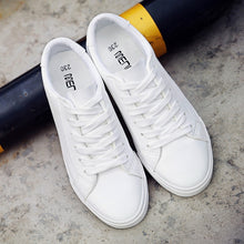Load image into Gallery viewer, Feminino lace-up white shoes