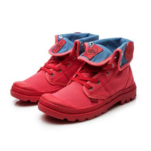 Load image into Gallery viewer, Lace Up High Solid Sneakers